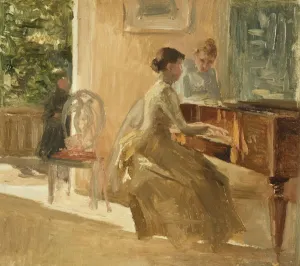 Albert Edelfelt Drawing-room Haiko salon painting Albert Edelfelt Drawing-room Haiko salon painting