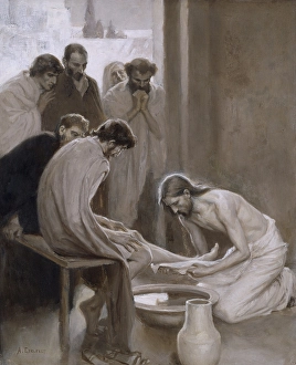 Albert Edelfelt Jesus Washing Feet Disciples Albert Edelfelt Jesus Washing Feet Disciples