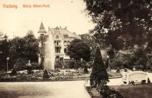 Albert Park Freiberg Sachsen Fountains Buildings Albert Park Freiberg Sachsen Fountains Buildings