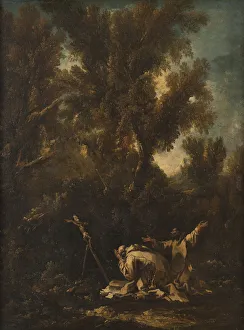 Alessandro Magnasco Landscape two Repentant Monks Alessandro Magnasco Landscape two Repentant Monks
