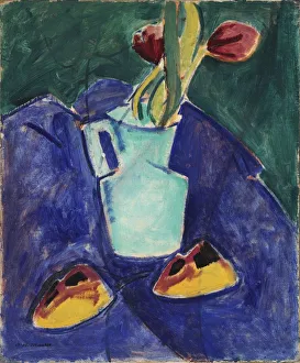 Alfred Henry Maurer Tulips Green Vase c. 1910a1912 Alfred Henry Maurer Tulips Green Vase c. 1910a1912