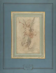 Allegorical Figure Fame ca 1590 Graphite red chalk Allegorical Figure Fame ca 1590 Graphite red chalk