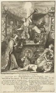 Allegory on the death of William III, King of England, Pieter van den Berge, Anonymous Allegory on the death of William III, King of England, Pieter van den Berge, Anonymous