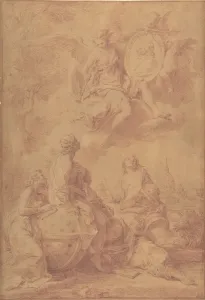 Allegory Honor Pope Benedict XIV ca 1745 Red chalk Allegory Honor Pope Benedict XIV ca 1745 Red chalk