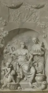 Allegory Riches Wealth middle female personification Allegory Riches Wealth middle female personification