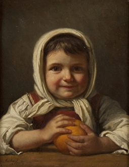 Amalia Lindegren Girl Orange orange painting Amalia Lindegren Girl Orange orange painting
