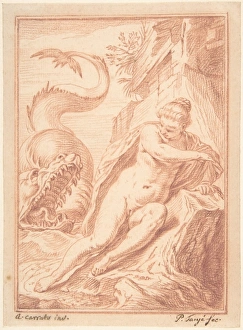 Andromeda Agostino Carracci 18th century Red chalk Andromeda Agostino Carracci 18th century Red chalk