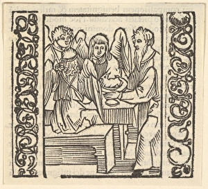 Angels Served Table illustration Speculum Passionis Angels Served Table illustration Speculum Passionis