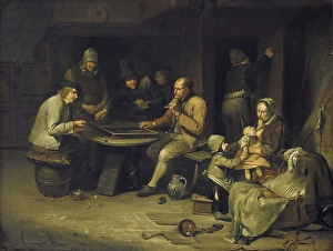 Ann Inn Backgammon Players Interior tavern tramp players