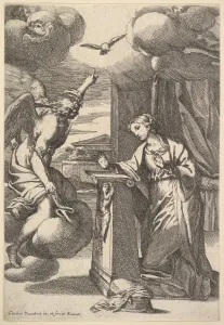 Annunciation Etching second state two Bartsch Annunciation Etching second state two Bartsch