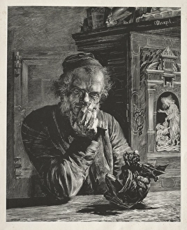 Antiquary - Self-Portrait 1851 Adolph von Menzel Antiquary - Self-Portrait 1851 Adolph von Menzel