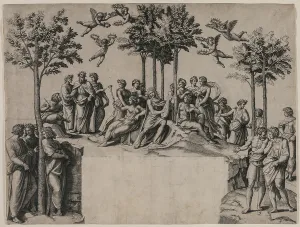 Apollo Parnassus 1517-1520 Marcantonio Raimondi Apollo Parnassus 1517-1520 Marcantonio Raimondi