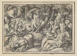 Apollo Parnassus Apollon sur le Parnasse 16th century Apollo Parnassus Apollon sur le Parnasse 16th century