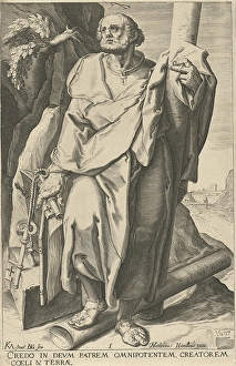 Apostle Peter, Jacob de Gheyn (II), Hendrick Hondius (I), 1591 - 1592 Apostle Peter, Jacob de Gheyn (II), Hendrick Hondius (I), 1591 - 1592