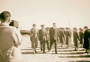 Arrival Palestine Mr Anthony Eden Eden inspecting Arrival Palestine Mr Anthony Eden Eden inspecting