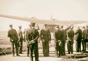 Arrival Palestine Mr Anthony Eden Plane starting off Arrival Palestine Mr Anthony Eden Plane starting off