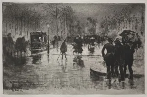 Artists Returning Salon 1877 Felix Hilaire Buhot Artists Returning Salon 1877 Felix Hilaire Buhot