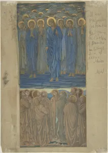 Ascension Christ Acts I 1-9 Study stained-glass window Ascension Christ Acts I 1-9 Study stained-glass window