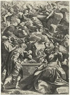 Assumption Mary arms spread carried away angels Assumption Mary arms spread carried away angels