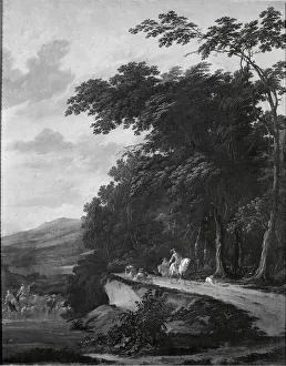 Attributed Jan van Kessel Landscape Figures Cattle Attributed Jan van Kessel Landscape Figures Cattle