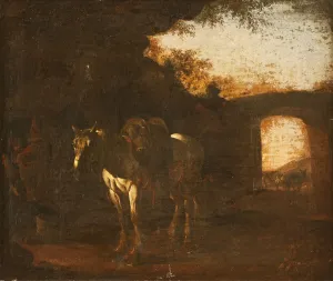 Attributed Michelangelo Cerquozzi Landscape Ruins Attributed Michelangelo Cerquozzi Landscape Ruins