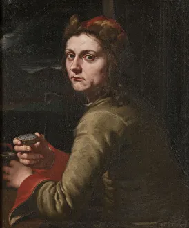 Attributed Pier Leone Ghezzi Portrait Watchmaker Attributed Pier Leone Ghezzi Portrait Watchmaker