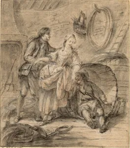 Attributed to Pierre-Antoine Baudouin (French, 1723 - 1769), The Tale of the Cooper's Attributed to Pierre-Antoine Baudouin (French, 1723 - 1769), The Tale of the Cooper's