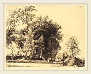Auguste Lepere, Path from St.-Gilles, St.-Jean-de-Monts (La route de St.-Gilles, St Auguste Lepere, Path from St.-Gilles, St.-Jean-de-Monts (La route de St.-Gilles, St