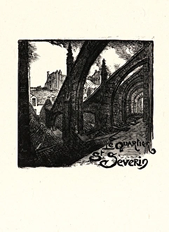 Auguste Louis Lepere (French, 1849 - 1918). Image from aLa Bievre, Les Gobelins, Saint-Severina
