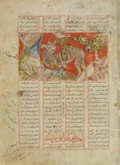1352 Collection: Bahram Gur Hunting Azada Folio Shahnama Book