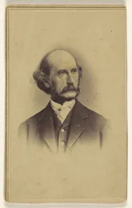 bald man moustache printed vignette-style Studio bald man moustache printed vignette-style Studio