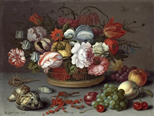 Balthasar van der Ast (Dutch, 1593-1594 - 1657), Basket of Flowers, c. 1622, oil on panel Balthasar van der Ast (Dutch, 1593-1594 - 1657), Basket of Flowers, c. 1622, oil on panel