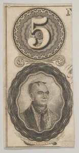 Banknote motifs number 5 portrait Thayendanegea Banknote motifs number 5 portrait Thayendanegea