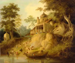 The Banks of the Ganges, Attributed to William Daniell, 1769-1837, British The Banks of the Ganges, Attributed to William Daniell, 1769-1837, British