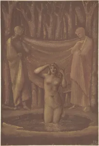 Bath Venus 1890s Metallic paint graphite Sheet Bath Venus 1890s Metallic paint graphite Sheet
