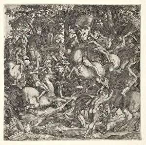 Battle Naked Men 1517 Domenico Campagnola Italian Battle Naked Men 1517 Domenico Campagnola Italian
