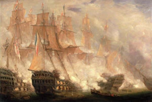 Paint Gallery: The Battle of Trafalgar, John Christian Schetky, 1778-1874, British