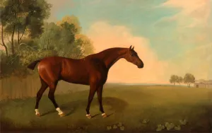 A Bay Horse in a Field Horse in a Landscape Signed and dated, lower right: JB A Bay Horse in a Field Horse in a Landscape Signed and dated, lower right: JB
