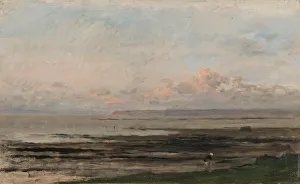 Beach Ebb Tide beach low tide foreground figure walks Beach Ebb Tide beach low tide foreground figure walks