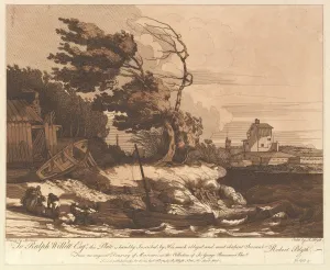 Beaching Fishing Boat Gale April 26 1783 Etching Beaching Fishing Boat Gale April 26 1783 Etching