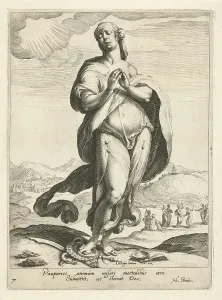 Believe, print maker: Zacharias Dolendo, Jacob de Gheyn II, c. 1596 - c. 1597 Believe, print maker: Zacharias Dolendo, Jacob de Gheyn II, c. 1596 - c. 1597