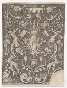 Bellone 16th century Etching sheet 2 5/8 x 2 Bellone 16th century Etching sheet 2 5/8 x 2