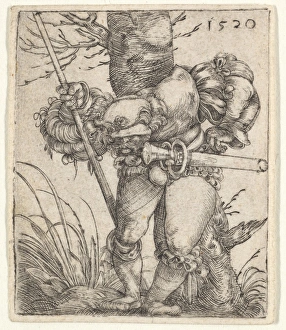 Bending Soldier Leaning Tree 1520 Engraving Sheet Bending Soldier Leaning Tree 1520 Engraving Sheet