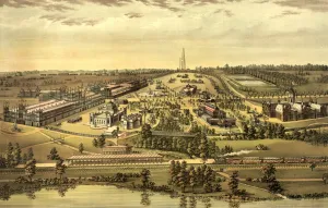 Birds Eye View, Centennial Buildings, Fairmont Park, Philadelphia