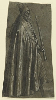 Bishop Holding Candle recto Draped Legs verso Bishop Holding Candle recto Draped Legs verso