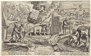 The blind shepherds, Antonie Wierix (II), Willem van Haecht (I), 1579 The blind shepherds, Antonie Wierix (II), Willem van Haecht (I), 1579