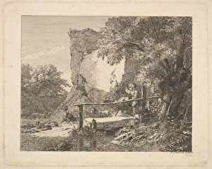 Boy Three Goats 1815 Etching third state plate Boy Three Goats 1815 Etching third state plate