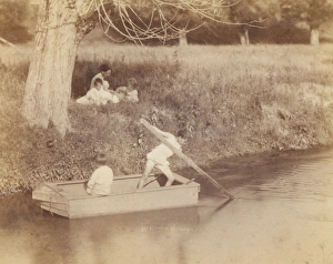 Two Boys Playing Creek July 4 1883 Albumen silver print Two Boys Playing Creek July 4 1883 Albumen silver print