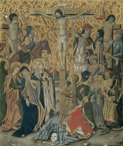 Calvary Part altarpiece crucifixion center Christ Calvary Part altarpiece crucifixion center Christ
