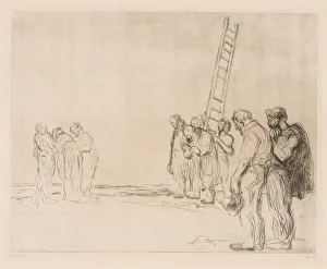 Calvary Jean Louis Forain French 1852-1931 Etching Calvary Jean Louis Forain French 1852-1931 Etching